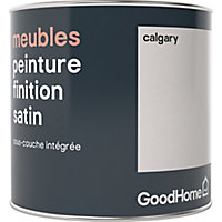 Peinture de rénovation meubles GoodHome blanc Calgary satin 0,5L