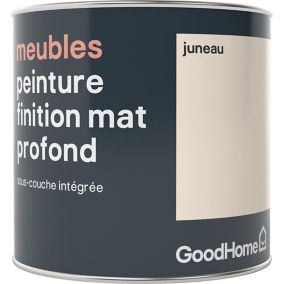 Peinture de rénovation meubles GoodHome blanc Juneau mat profond 0,5L