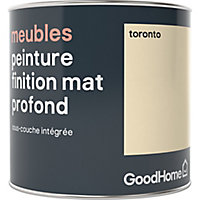 Peinture de rénovation meubles GoodHome blanc Toronto mat profond 0,5L