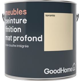 Peinture de rénovation meubles GoodHome blanc Toronto mat profond 2L