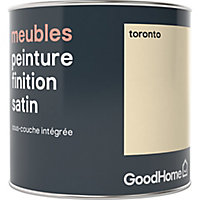 Peinture de rénovation meubles GoodHome blanc Toronto satin 0,5L