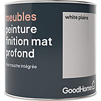 Peinture de rénovation meubles GoodHome blanc White Plains mat profond 0,5L