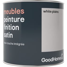 Peinture de rénovation meubles GoodHome blanc White Plains satin 0,5L