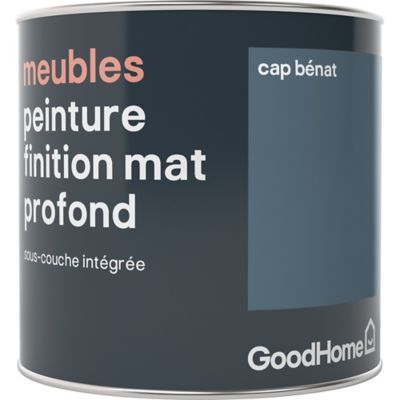 Peinture de rénovation meubles GoodHome bleu Cap Bénat mat profond 0,5L