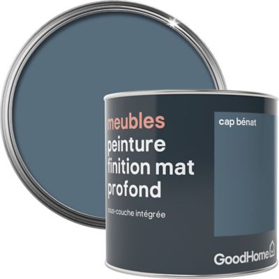 Peinture de rénovation meubles GoodHome bleu Cap Bénat mat profond 0,5L