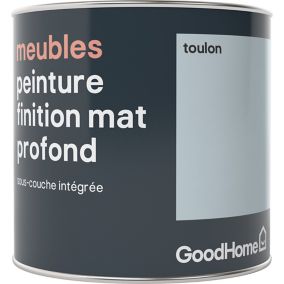 Peinture de rénovation meubles GoodHome bleu Toulon mat profond 0,5L