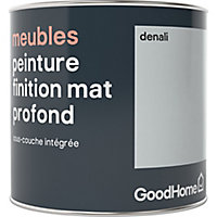 Peinture de rénovation meubles GoodHome gris Denali mat profond 0,5L