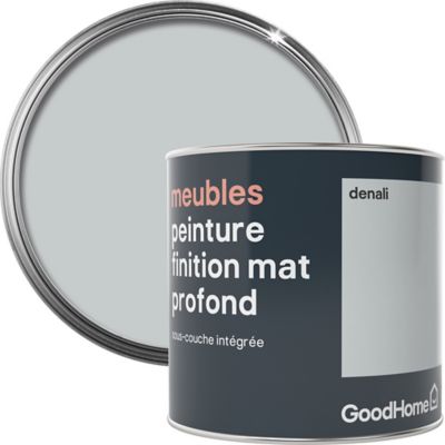 Peinture de rénovation meubles GoodHome gris Denali mat profond 0,5L