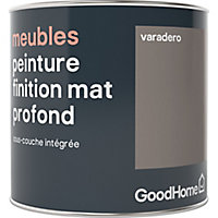 Peinture de rénovation meubles GoodHome marron Varadero mat profond 0,5L