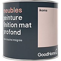 Peinture de rénovation meubles GoodHome rose Ikoma mat profond 0,5L