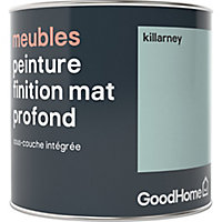 Peinture de rénovation meubles GoodHome vert Killarney mat profond 0,5L