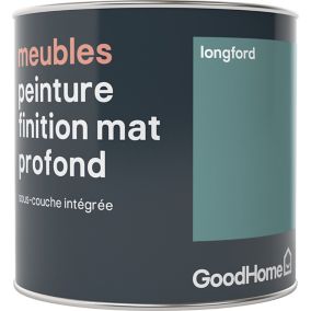 Peinture de rénovation meubles GoodHome vert Longford mat profond 0,5L