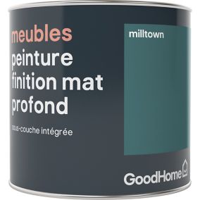 Peinture de rénovation meubles GoodHome vert Milltown mat profond 0,5L
