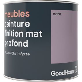 Peinture de rénovation meubles GoodHome violet Nara mat profond 0,5L
