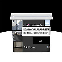 Peinture de rénovation multi-supports COLOURS noir mat 0,5L