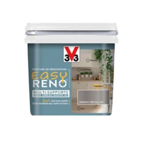 Peinture de rénovation multi-supports V33 Easy Reno argent métallisé 0,75L