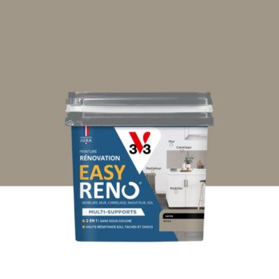 Peinture de rénovation multi-supports V33 Easy Reno beige moka satin 750ml