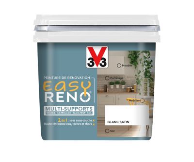 Peinture de rénovation multi-supports V33 Easy Reno blanc satin 0,75L
