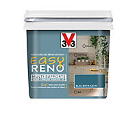 Peinture de rénovation multi-supports V33 Easy Reno bleu batik satin 0,75L