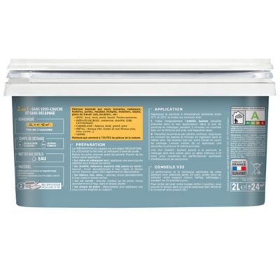 Peinture de rénovation multi-supports V33 Easy Reno bleu gris satin 2L