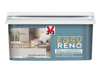 Peinture de rénovation multi-supports V33 Easy Reno gris porcelaine satin 2L