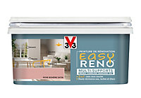 Peinture de rénovation multi-supports V33 Easy Reno rose bohème satin 2L