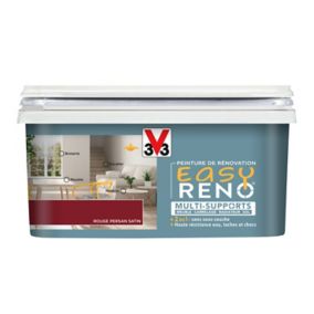 Peinture de rénovation multi-supports V33 Easy Reno rouge persan satin 2L