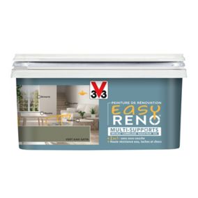 Peinture de rénovation multi-supports V33 Easy Reno vert d'eau satin 2L main image 1