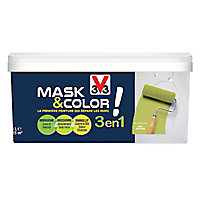 Peinture de rénovation multi-supports V33 Mask & color vert bambou mat 2,5L