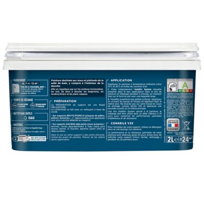 Peinture de rénovation mur de salle de bain V33 voile de coton satin 2L