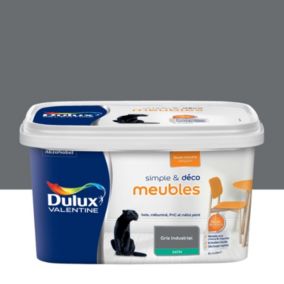 Peinture de rénovation pour mobilier Simple & Deco Meubles Dulux Valentine satin gris industriel 2L