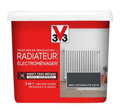 Peinture de rénovation radiateur électroménager V33 anthracite