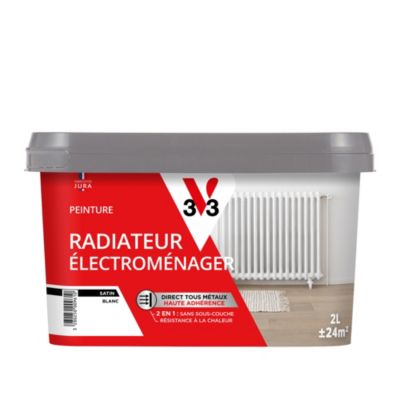 Peinture de rénovation radiateur électroménager V33 blanc satin 2L