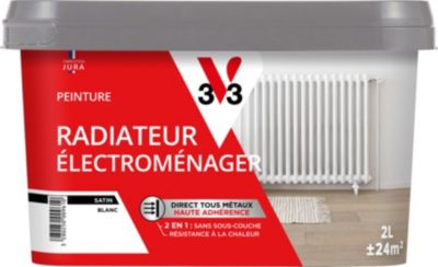 Peinture de rénovation radiateur électroménager V33 blanc satin 2L