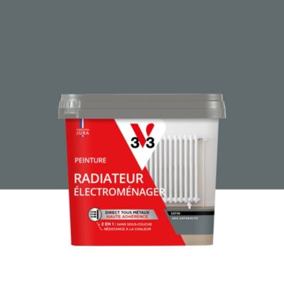 Peinture de rénovation radiateur électroménager V33 gris anthracite satin 0,75L