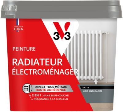 Peinture de rénovation radiateur électroménager V33 gris anthracite satin 0,75L