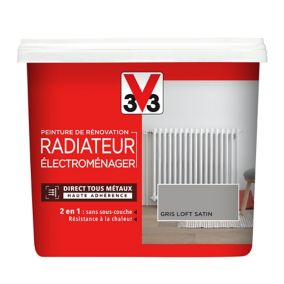 Peinture de rénovation radiateur électroménager V33 gris loft satin 0,75L