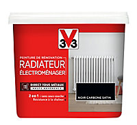 Peinture de rénovation radiateur électroménager V33 noir carbone satin 0,75L