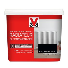Peinture de rénovation radiateur électroménager V33 noir carbone satin 0,75L