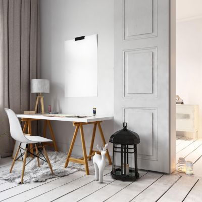 Peinture de rénovation radiateurs blanc lin clair satin Dulux Valentine Simple & Déco 2 L