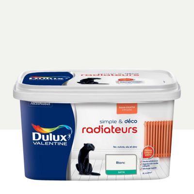 Peinture de rénovation radiateurs blanc satin Dulux Valentine Simple & Déco 2 L