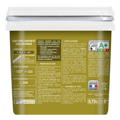 Peinture de rénovation sol et escalier V33 gris loft satin 0,75L