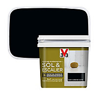 Peinture de rénovation sol et escalier V33 noir carbone satin 0,75L