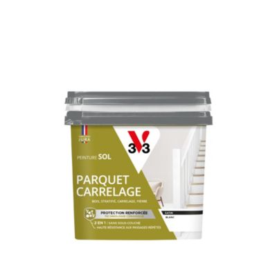 Peinture de rénovation sol, parquet, carrelage V33 blanc satin 0,75L