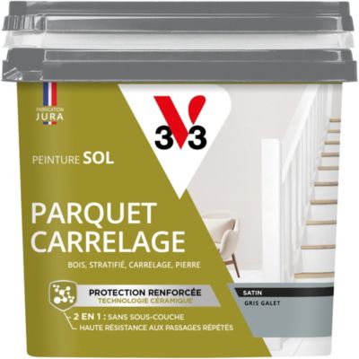 Peinture de rénovation sol, parquet, carrelage V33 gris galet satin 0,75L