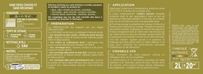 Peinture de rénovation sol, parquet, carrelage V33 noir carbone satin 2L