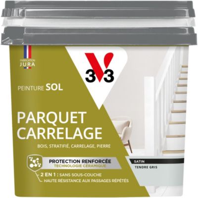 Peinture de rénovation sol, parquet, carrelage V33 tendre gris satin 0,75L