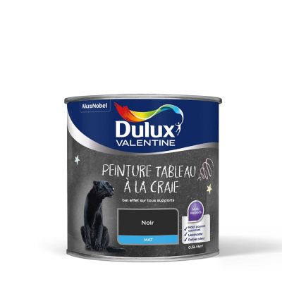 Peinture de rénovation tableau à la craie Dulux Valentine mat noir 0,5L
