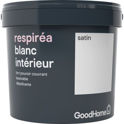 Peinture dépolluante GoodHome blanc satin 5L