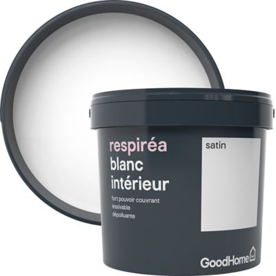 Peinture dépolluante GoodHome blanc satin 5L